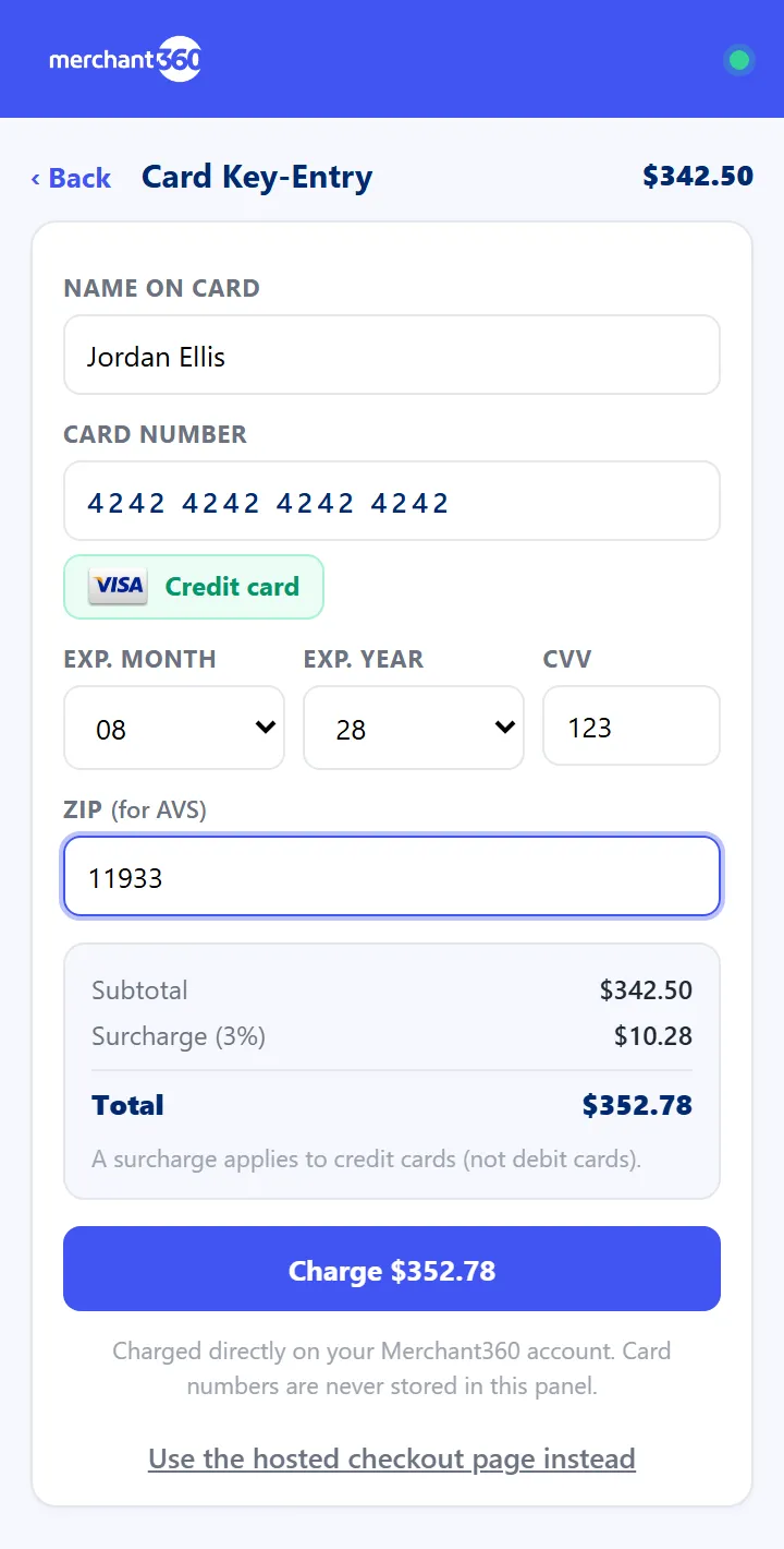 Get Paid Inside QuickBooks in Merchant360